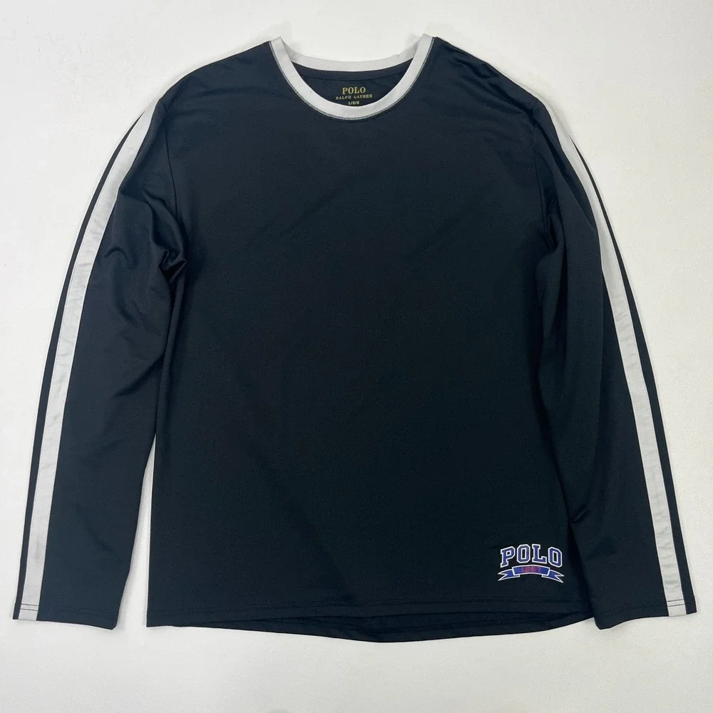 Polo Ralph Lauren Performance T-Shirt L/S Black Therma Sleep Workout Sz L